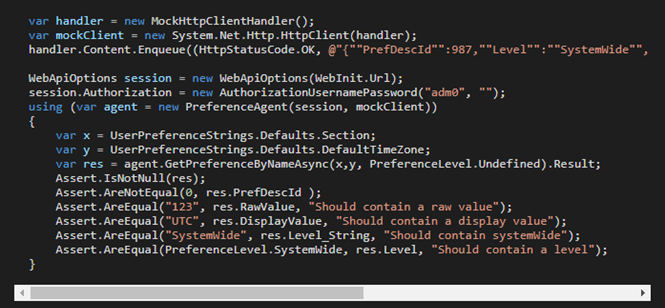 WebAPI client to use interfaces