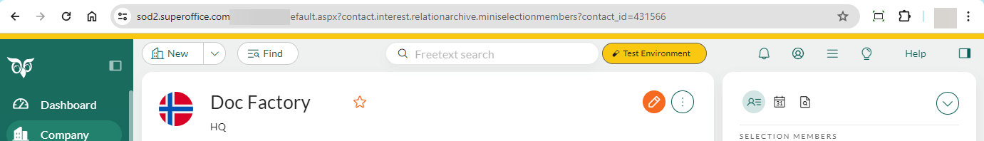 Test environment badge in CRM showing for production sandbox -screenshot